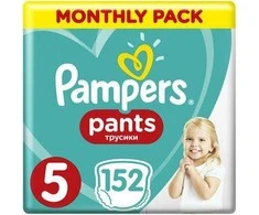 Sauskelnės - kelnaitės Pampers Pants 5 Dydis, 12-17kg, 152vnt.
