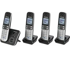 „Panasonic“ belaidis telefonas KX-TG6824GB Quattro – juodas