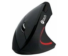 C-TECH pelė VEM-09C, vertikali, 6 mygtukai, juoda, USB