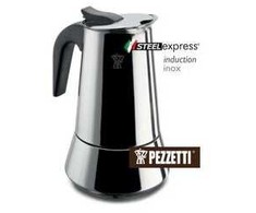 PEZZETTI STEELEXPRESS Plieninis indukcinis kavos virimo aparatas (4 puodeliai) - Sidabrinė