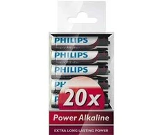 Baterija Philips Power Alkaline AAA 20 lizdinių plokštelių