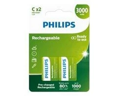Philips HR14 C įkraunamos 3000 mAh baterijos, 2 vnt.