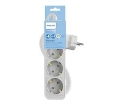Sumuštinių keptuvas PRZEDŁUŻACZ SIECIOWY PHILIPS LISTWA ZASILAJĄCA BALTA 3 GNIAZDA SCHUKO 1,5M CHP2134W/58
