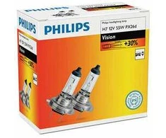 Philips lemputė H7 12V 55W PX26d Vision +30%, DUO, 12972PRC2