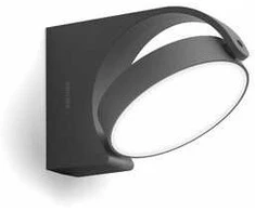 Sieninis LED lauko šviestuvas PHILIPS Mimosa, IP44, 7W, 4000K, 680lm, antracito sp., 11,7x12x17,1 cm