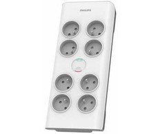 „Philips“ viršįtampių apsauga, 8 lizdai, 2 m, balta, 16a, spn7080wa/60