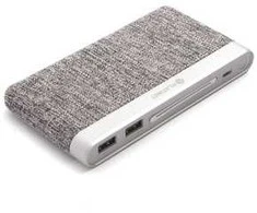 Platinet maitinimo blokas 10000mAh Audinys braided LiPo 2.1A, šviesiai pilkas (44243)