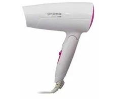 „Orava HD-406“ kelioninis plaukų džiovintuvas, 1200 W, sulankstoma rankena, 79 dB, baltas