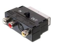 AV adapteris PremiumCord Krepšelis - RCA (Cinch) x3 + S- Video juodas