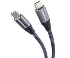 „Premiumcord“ USB-C laidas (USB 3.2 GEN 2, 3A, 60W, 20Gbit/s) medvilnės pynė, 1m