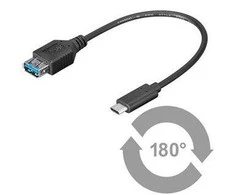 „PremiumCord“ adapteris USB-C/kištukas - USB 3.0 jungtis A/lizdas, 0,2 m kur31-01