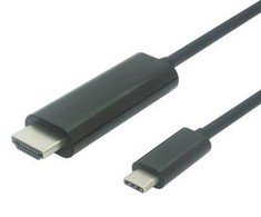 Kabelis USB PremiumCord USB-C HDMI, 1.8m, Juodas (ku31hdmi03)