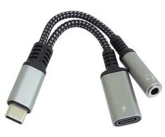 Premiumcord Įsigytas USB-C /3,5 mm lizdo adapteris su DAC mikroschema USB-C 13 cm įkrovimui
