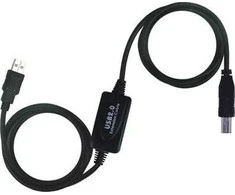Kabelis USB PremiumCord USB-A - 20 m Juodas (ku2rep20ab)