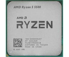 Procesorius AMD FC724 CPU stalinis Ryzen 5 6C/12T 5500 (3.6/4.2GHz Boost, 19MB, 65W, AM4) dėklas