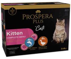 PROSPERA Plus maistas kačiukams 12 x 85 g