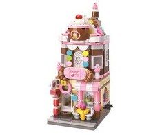 Qman Honey Sweet Dessert House Konditerijos statybiniai blokeliai 344 vnt. kaip dovana