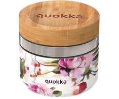 Quokka Deli Food Jar - Stiklinis maisto indelis / priešpiečių dėžutė 820 ml (Dark Flowers)