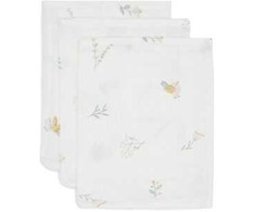 Jollein muslino vystyklai Lovely Birds 3 vnt. 15x20 cm