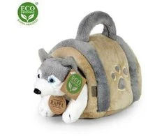 Rappa Plush Husky with crate 13 cm ECO-FRIENDLY