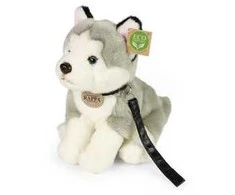Rappa Plush Husky with leash 28 cm ECO-FRIENDLY
