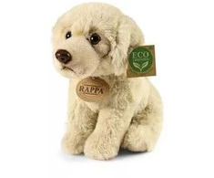 Rappa - pliušinis realistiškas sėdintis labradoro retriverio šuniukas, 23 cm, ekologiška minkšta kolekcija