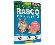 RASCO Premium RASCO lašišos filecikai katėms su spirulina