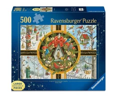 Ravensburger Dėlionė 500 vnt. - Kalėdinis vainikas su paukščiais