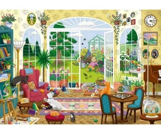 Ravensburger Dėlionė 1000 vnt. - Kambarys su vaizdu į vasaros sodą