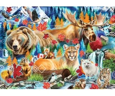 Ravensburger Dėlionė 1000 vnt. - Kanados laukiniai gyvūnai