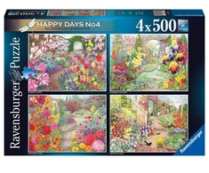 Ravensburger Dėlionė 4x500 vnt. - Nuostabūs sodai