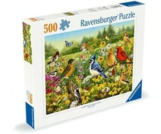 Ravensburger Dėlionė 500 vnt. - Paukščiai pievoje