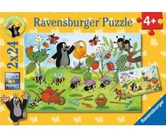 Ravensburger 2 dėlionės „Kurmiukas“, 2×24 det., nuo 4 m.