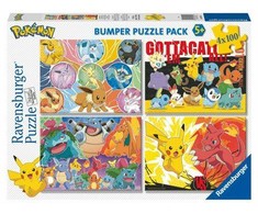 Ravensburger Dėlionė 4x100 vnt. - Pokemonai