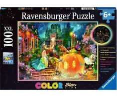 Ravensburger tamsoje šviečianti dėlionė „Disney Pelenė“, 100 XXL det., nuo 6 m.