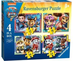 Ravensburger "4 viename" Dėlionė 12, 16, 20, 24 vnt. - Šunyčiai patruliai (PAW Patrol)
