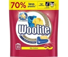 Skalbimo kapsulės WOOLITE MIX COLORS, 33 vnt.