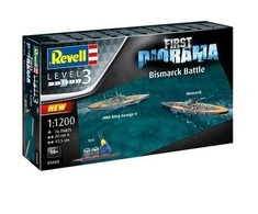 Revell - First Diorama Set - Bismarck Battle dovanų komplektas, 1/1200, 05668