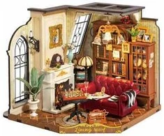 RoboTime 3D dřevěná skládačka miniatura domečku Kateřinin obývací pokoj