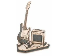 Robotime Medinė 3D dėlionė - Elektrinė gitara