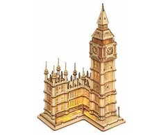 Apšviestas RoboTime 3D dėlionės laikrodžio bokštas Big Ben