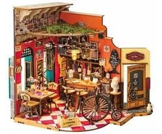 Robotime Mini namas 3D konstruktorius Rolife Cheers Bar &amp; Dining