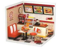Robotime Mini namas 3D konstruktorius Yum Yum Burgers