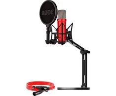 Rode Microphones NT1 Signature +XLR-cable+Desktop Studio Arm , microphone - red, Bundle