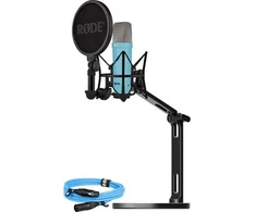 Rode Microphones NT1 Signature +XLR-cable+Desktop Studio Arm , microphone - lightblue, Bundle