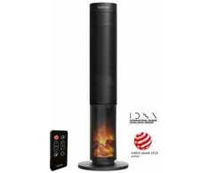 Ventylator Evolveo Salente HotTower, karšto oro kolonėlės ventiliatorius, juodas