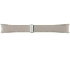SHR93SAE D-Buckle hibridinė ekologiška odinė juosta 20 mm (plona, S/M), skirta Samsung Galaxy Watch6 / Watch5, Etoupe (Etoupe)