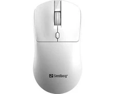 Sandberg 331-05 belaidė pelė, taupanti energiją, balta, kairė ir dešinė, USB-A adapteris