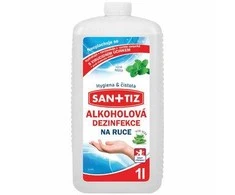 Sanitiz Alcohol rankų dezinfekavimo priemonė 1l - mėtų kvepalai