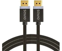 DisplayPort Kabelis - Savio CL-166 2 m Juodas